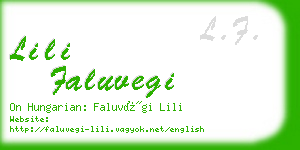 lili faluvegi business card